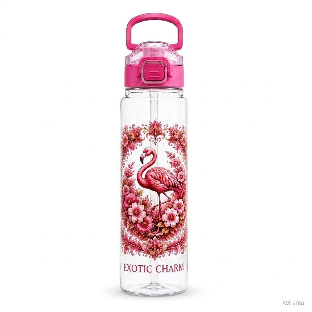 Flamingo-Printed Bottle (1000 ml)