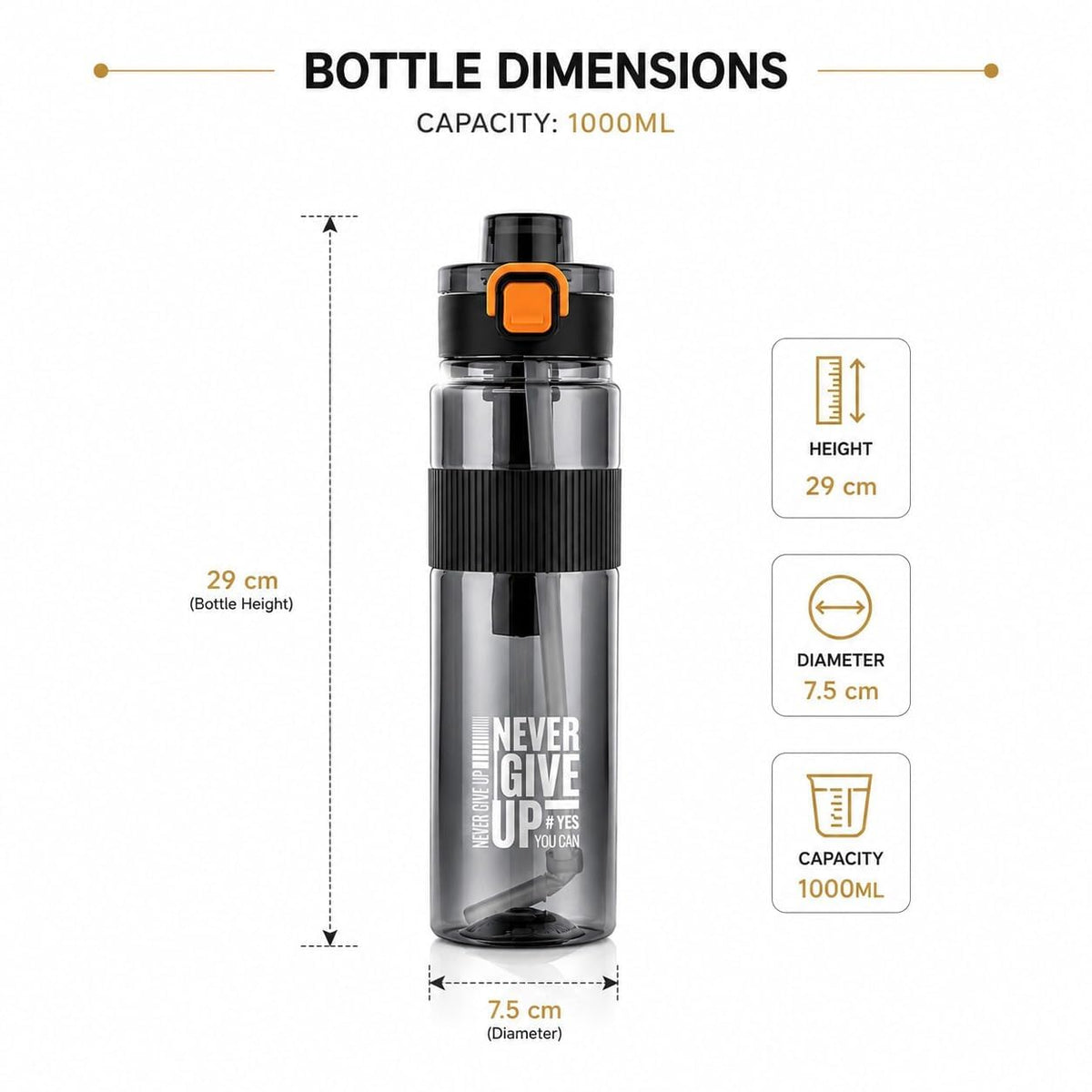 1000 ml Sports Water Bottle