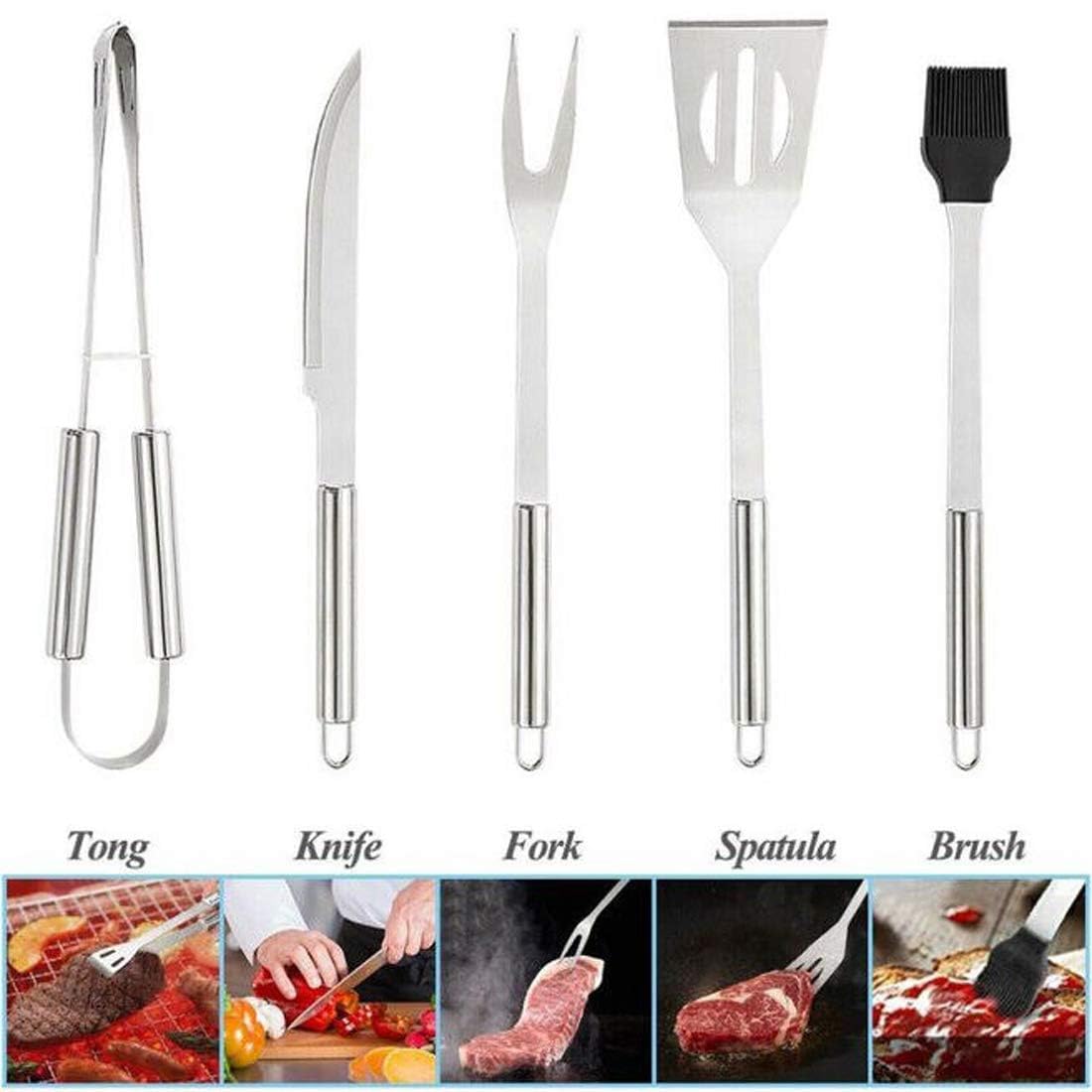 7-Piece Stainless Steel Grill Tool Set
