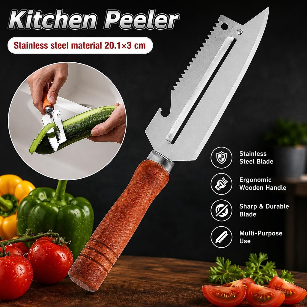 3-in-1 Wooden Peeler