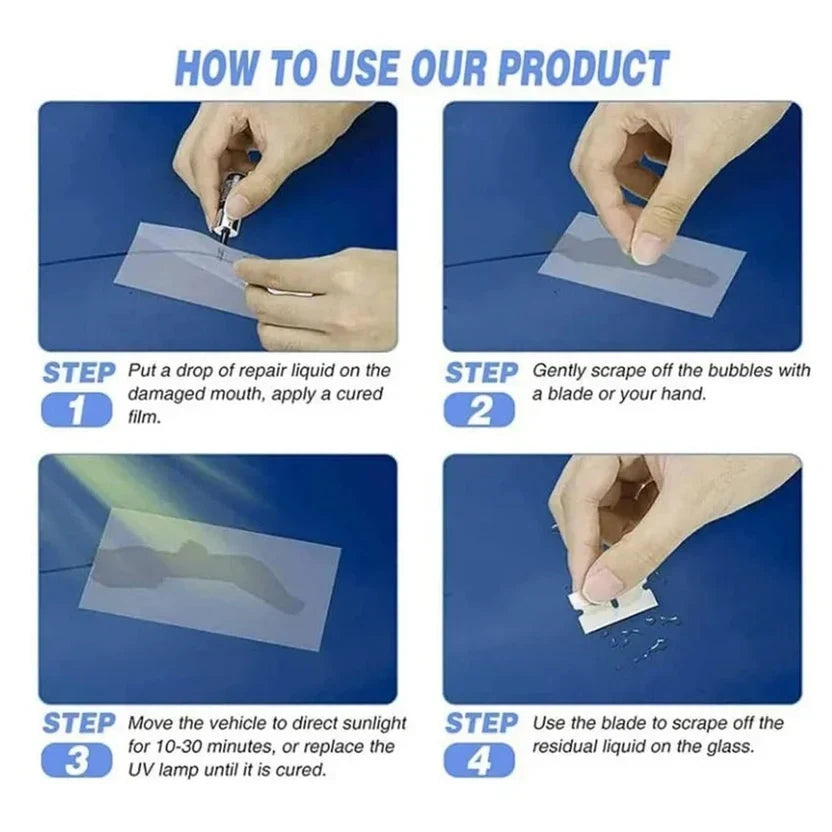 Car Windshield Crack Repair Resin Kit